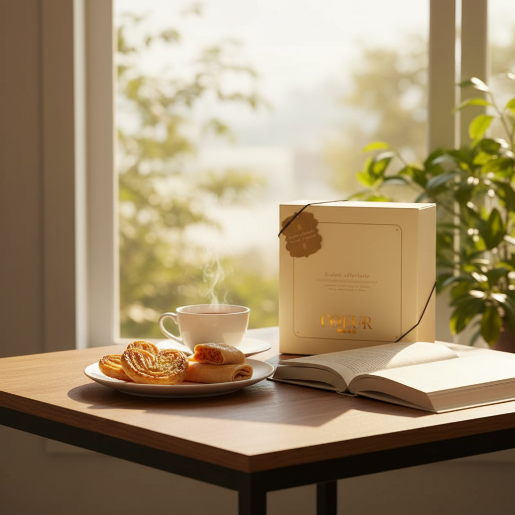 精緻書本與甜點